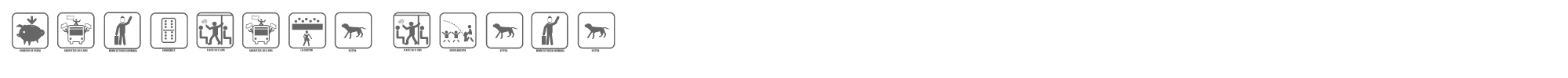 Sample characters Santiago Icono Font